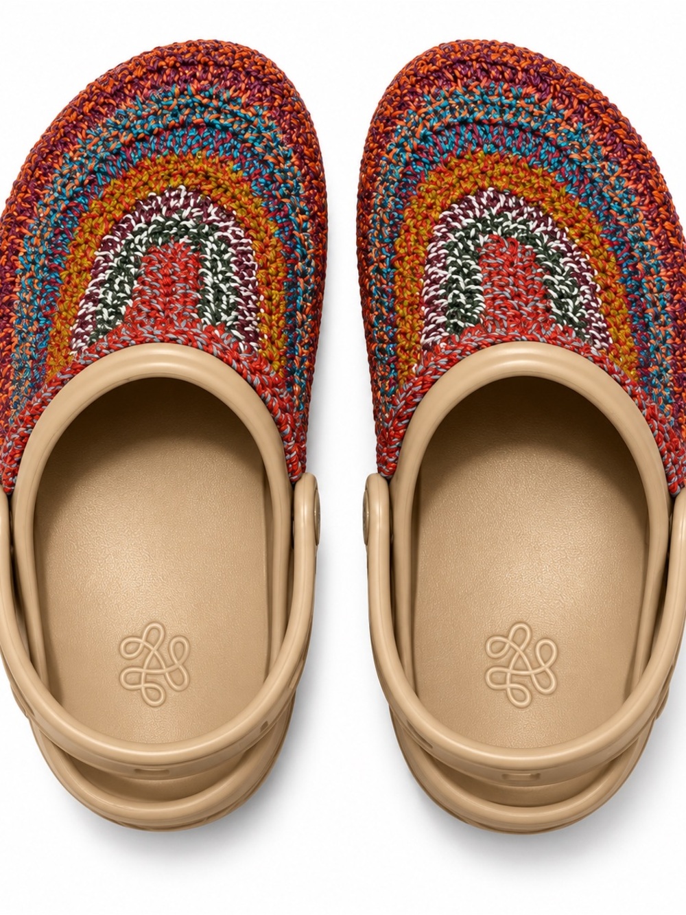 The Sak Bolinas Multi Sunbeam Crochet Clogs Size 6 NWOB